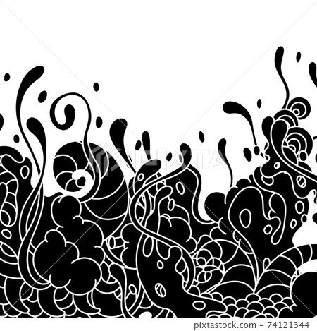 Background with slime and tentacles. 74121344