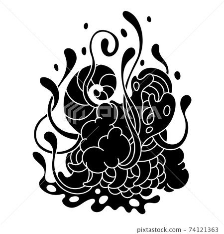 Print with slime and tentacles. 74121363