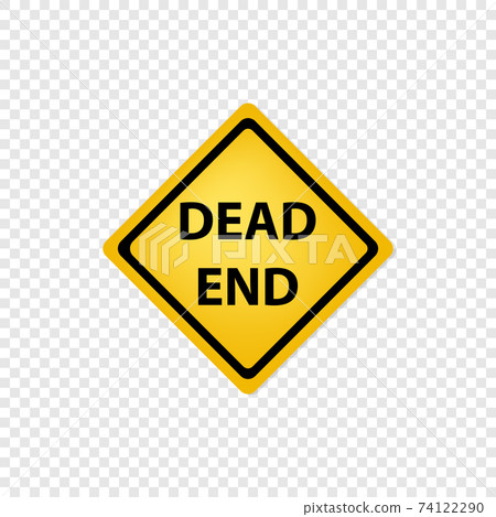 Road sign dead end icon 74122290