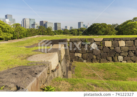 城堡遺跡江戶城城堡遺跡本丸高天石泉石垣 74122327