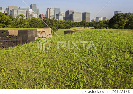 城堡遺跡江戶城城堡遺跡本丸高天石泉石垣 74122328