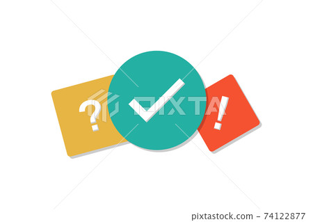 Quiz icon flat style with shadow 74122877