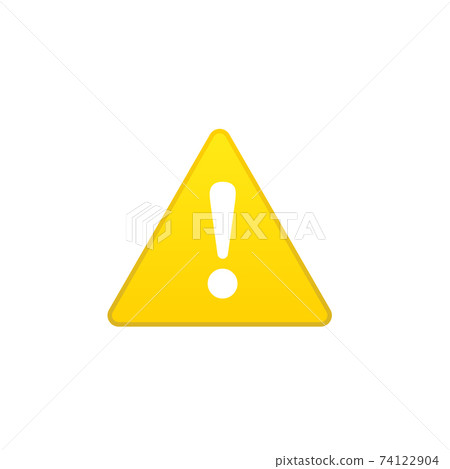 Error warning sign icon yellow color 74122904