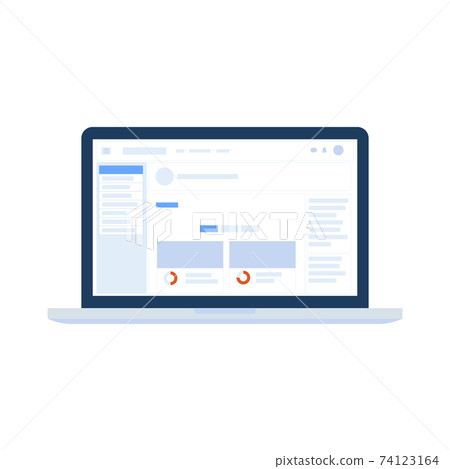 Laptop concept. Online education in your computer Laptop concept. Online education in your computer 74123164