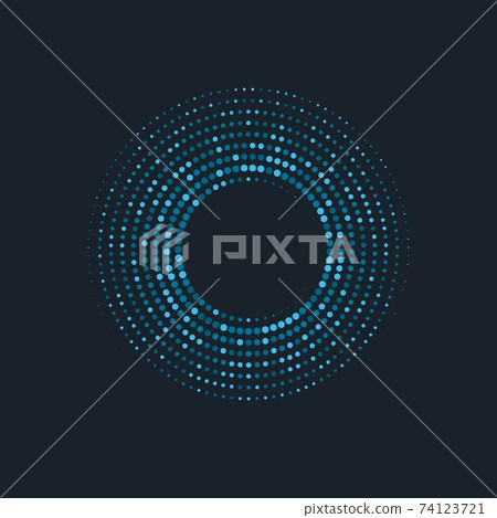 halftone circle dots vector 74123721