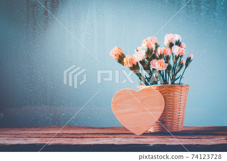 Still life with sweet carnation flowers Still life with sweet carnation flowers 74123728