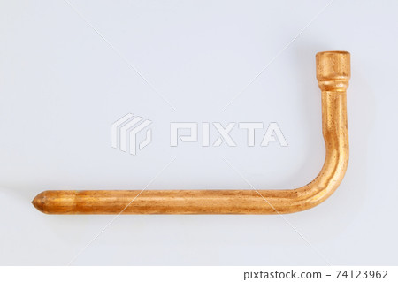Stubout PEX Fitting, 1 2 x 8 in, Barb, Copper plumbing fitting isolated white background 74123962