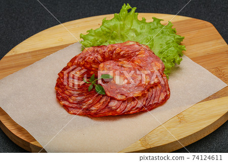 Italian traditional Chorizo pork sausages Italian traditional Chorizo pork sausages 74124611