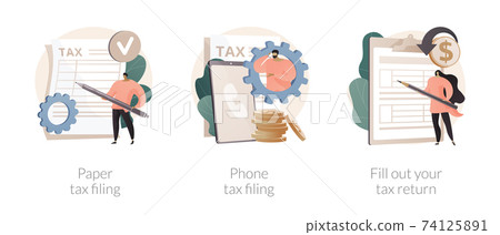 Tax return deadline abstract concept vector... - Stock Illustration ...