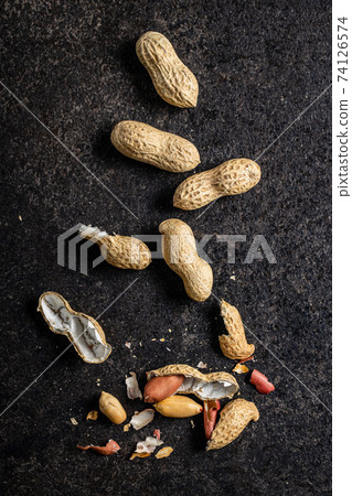 Roasted peanuts. Tasty groundnuts. Roasted peanuts. Tasty groundnuts. 74126574