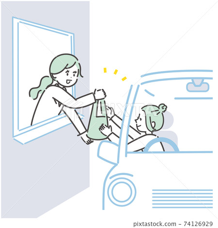 在車裡交出藥的插圖 74126929