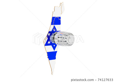 Saving heating consumption in Israel, 3D rendering 74127633