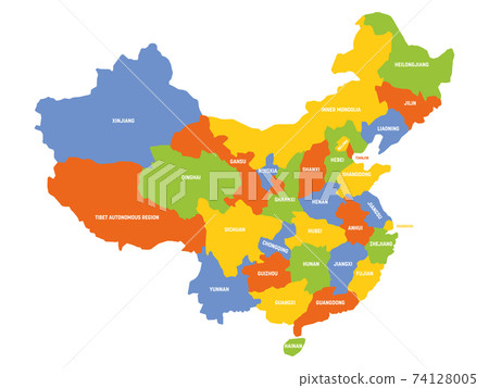 China - map of provinces 74128005