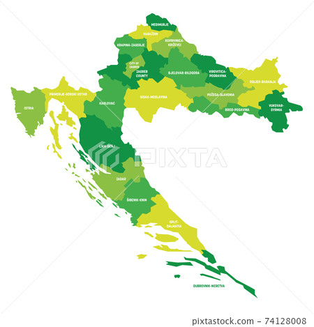 Croatia - map of counties 74128008