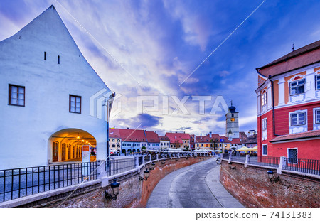 Lesser Square in Sibiu - Transylvania, Romania 74131383