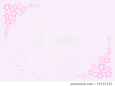 Cherry blossom illustration background material Cherry blossom illustration background material 74131520