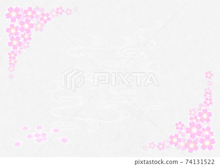 Cherry blossom illustration background material Cherry blossom illustration background material 74131522