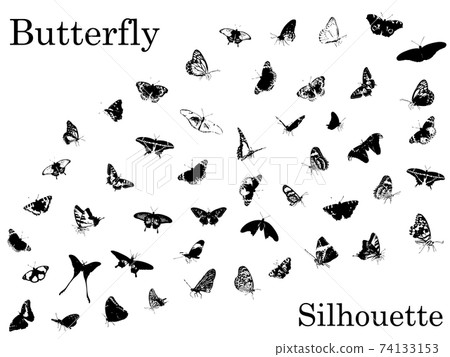 蝴蝶silhouette_set 74133153