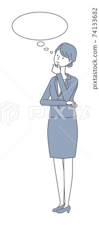 Woman in a thinking suit Woman in a thinking suit 74133682