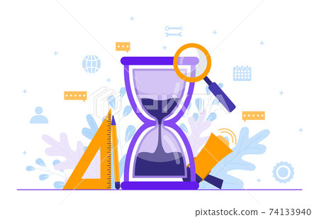 Time Management Business Strategy Working Fast... - Stock Illustration ...