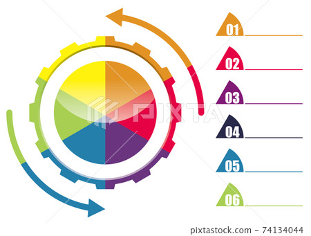 彩虹色六分割齒輪齒輪圖圖圖標|概念行業行業業務 彩虹色六分割齒輪齒輪圖圖圖標|概念行業行業業務 74134044