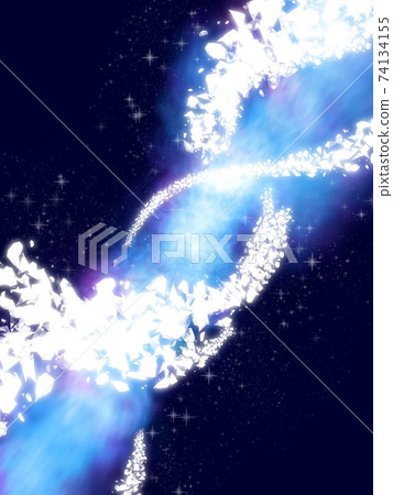 Illustration of star explosion wind 74134155
