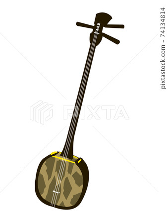 Simple Okinawa Sanshin illustration Simple Okinawa Sanshin illustration 74134814