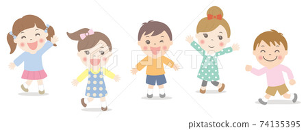 Children playing happily 74135395