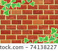 Brick background, small stack, ivy 74138227
