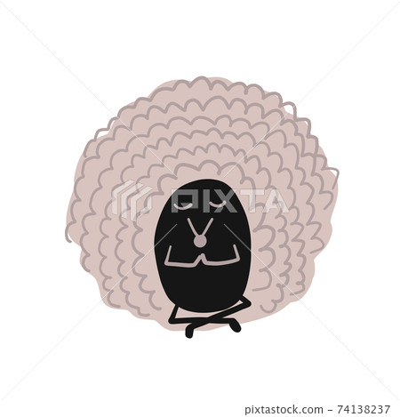 Hedgehog doing Yoga. Funny character for your design 74138237