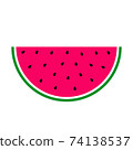 Watermelon slice. 74138537