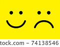 Happy and sad face icons. 74138546