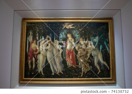 Closeup picture of Primavera (Spring) by Sandro Botticelli 74138732