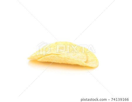 Potato Chips isolated on white background 74139166