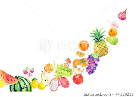 水彩插圖水果水果 74139238