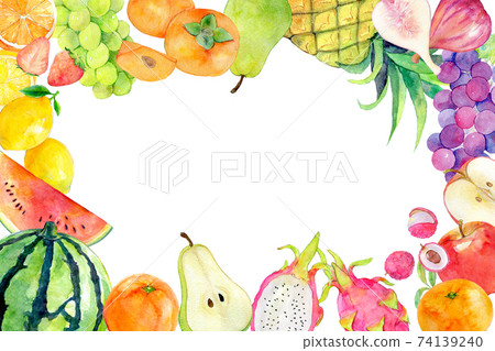 水彩插圖水果水果 74139240