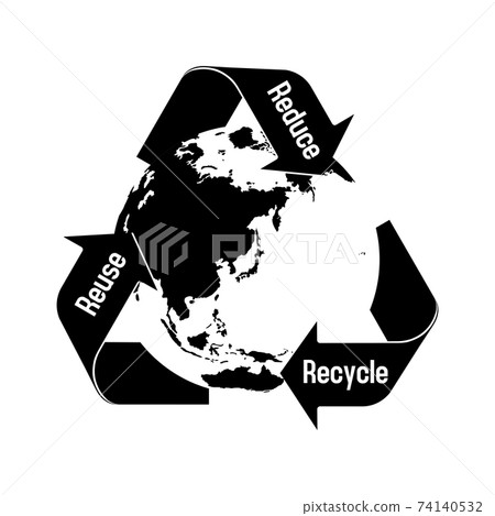 3R (recycle, reuse, reduce) / recycle / ecology image mark 74140532