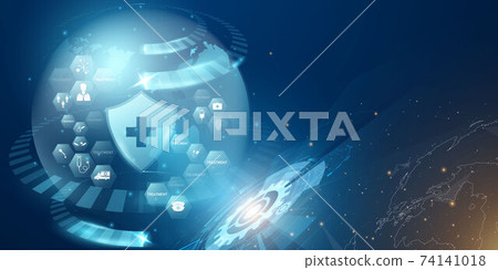 Medical treatment in innovation concept abstract  technology communication concept vector background 74141018