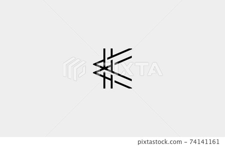 Capital Letter K Logo Vector Design Symbol 74141161