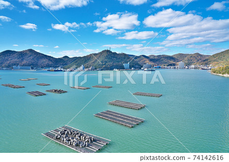 [越前連瀨大橋的景觀]岡山縣備前市Hinase Town 74142616