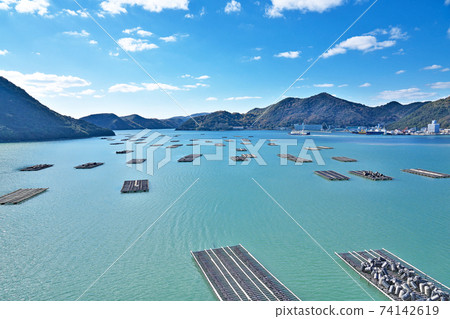 [越前連瀨大橋的景觀]岡山縣備前市Hinase Town 74142619