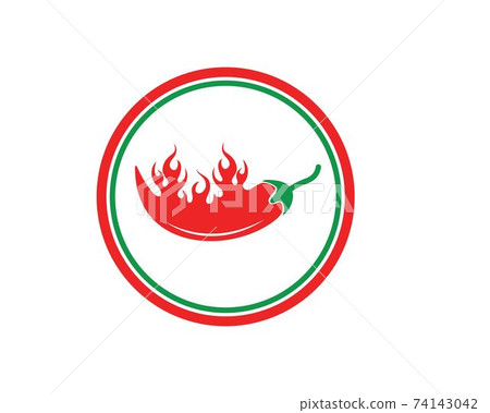 Chili logo icon vector illustration design Chili logo icon vector illustration design 74143042