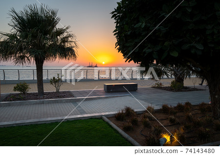 Marjan Island in emirate of Ras al Khaimah in the United Arab Emirates Marjan Island in emirate of Ras al Khaimah in the United Arab Emirates 74143480