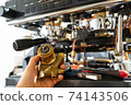 microscope, coffee, laboratory 74143506