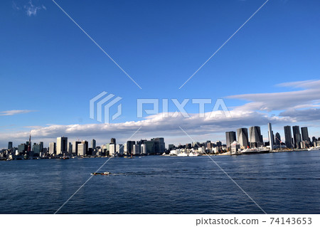 Sunrise pier cityscape Sunrise pier cityscape 74143653