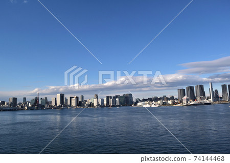 Sunrise pier cityscape Sunrise pier cityscape 74144468