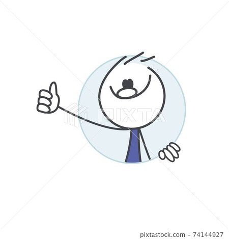 Stick figure in a round hole Stick figure in a round hole 74144927