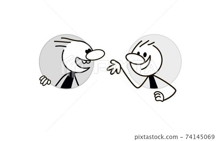Two people talking. Two people talking. 74145069