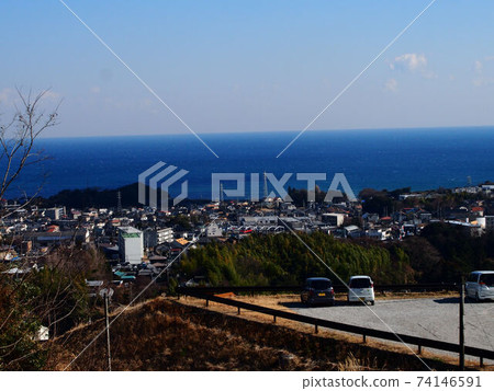 春天開始時的日立海洋和市區 74146591