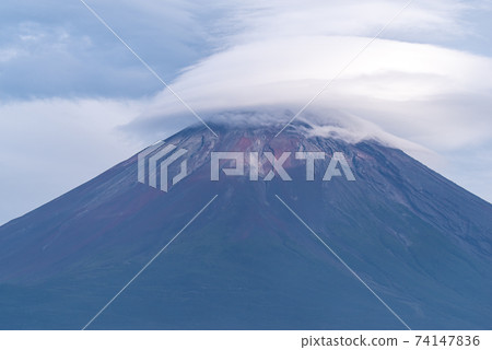 Mt. Fuji with clouds on the summit Mt. Fuji with clouds on the summit 74147836
